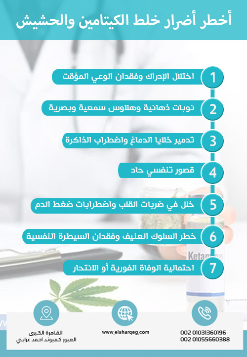 أخطر أضرار خلط الكيتامين والحشيش