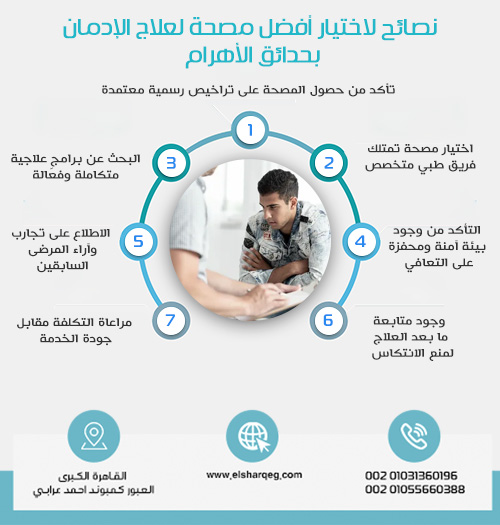 7 نصائح لاختيار أفضل مصحة لعلاج الإدمان بحدائق الأهرام