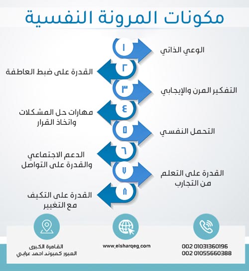 مكونات المرونة النفسية